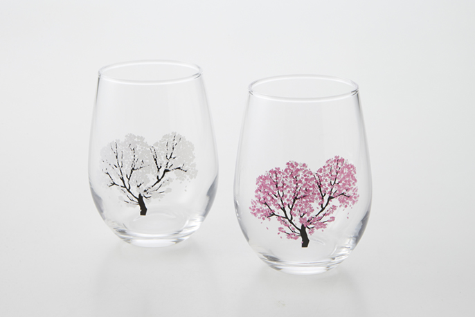 丸モ高木陶器の冷感桜 フリーグラスペアセットを贈る | カジュアル