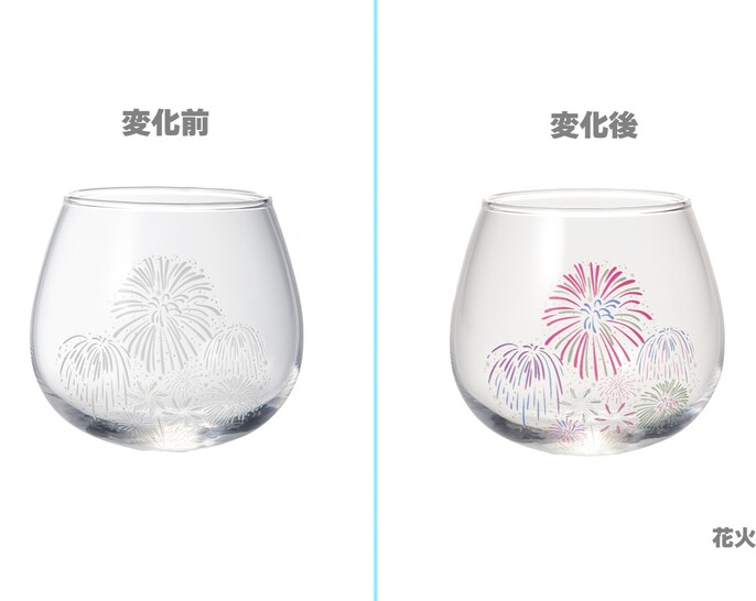丸モ高木陶器の冷感花火 ゆらゆらグラスを贈る | カジュアルギフトの