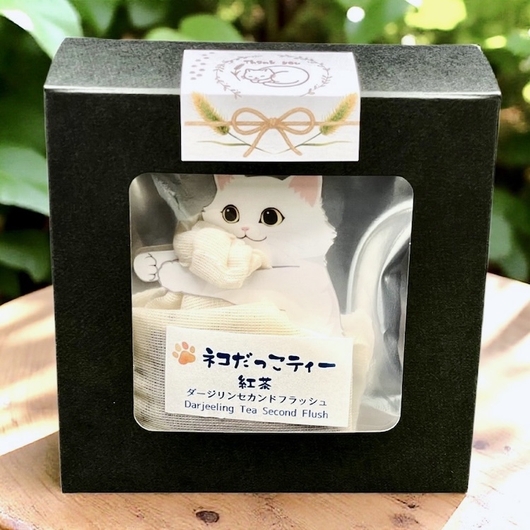 Ocean-teabagの陸のティーバッグ ネコだっこティー ダージリン