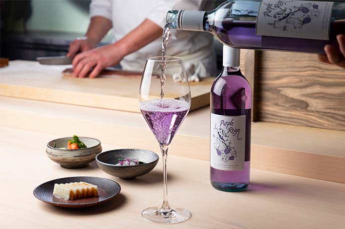 Shizuku Japanの【紫ワイン】ペアグラス付き ギフトセットを贈る