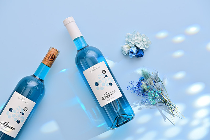 Shizuku Japanの紫ワイン＆水色ワイン セットを贈る | カジュアル