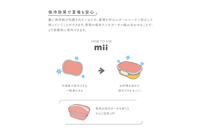 mii　ご依頼商品出品 GEL-COOL・miiのmii キッズ保冷ランチボックスを贈る | カジュアル
