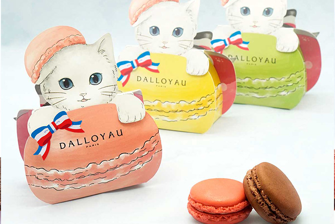 DALLOYAU(ダロワイヨ)の猫型ニャカロンを贈る | カジュアルギフトの