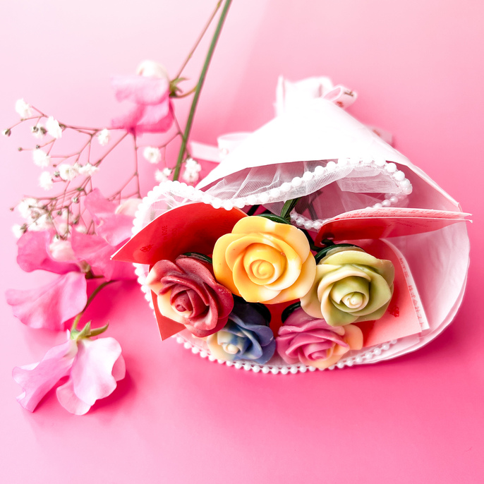 karendoの【季節限定】ベルローズ・ブーケ＜5本セット＞を贈る