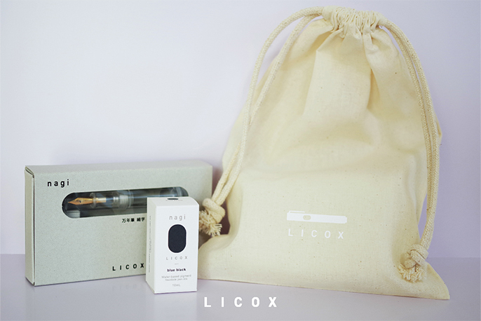 LICOXの【巾着付き】nagi万年筆＆インクのギフトセットを贈る