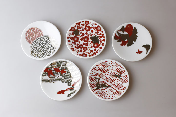 丸モ高木陶器の朱金豆皿 5枚揃を贈る | カジュアルギフトのgiftee