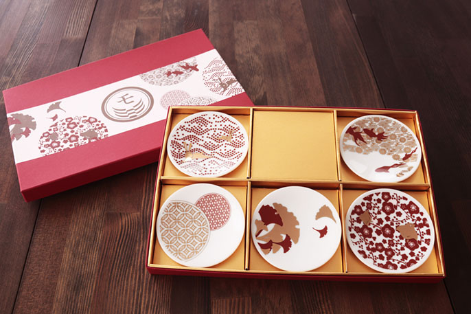 丸モ高木陶器の朱金豆皿 5枚揃を贈る | カジュアルギフトのgiftee