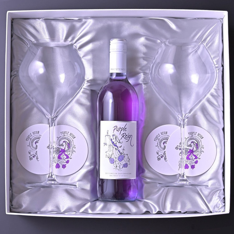 Shizuku Japanの【紫ワイン】ペアグラス付き ギフトセットを贈る