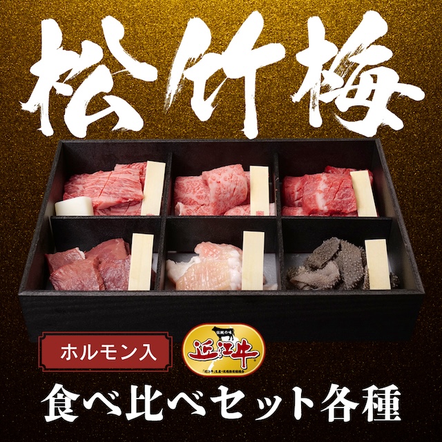 近江牛焼肉・ホルモン 食べ比べセット 【松】 近江牛&ホルモン 食べ比べセット【松】（100g×6種）【希少部位