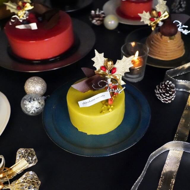 shirokane sweets TOKYOの2人用ペアホールケーキXmas 白金ミロワール
