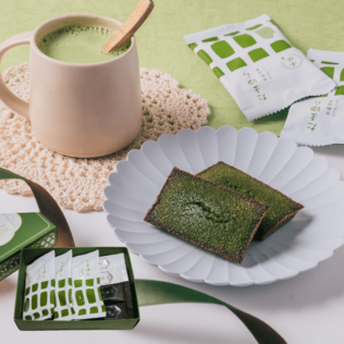 抹茶専門ブランド「千休」の宇治抹茶フィナンシェ・ドリンク