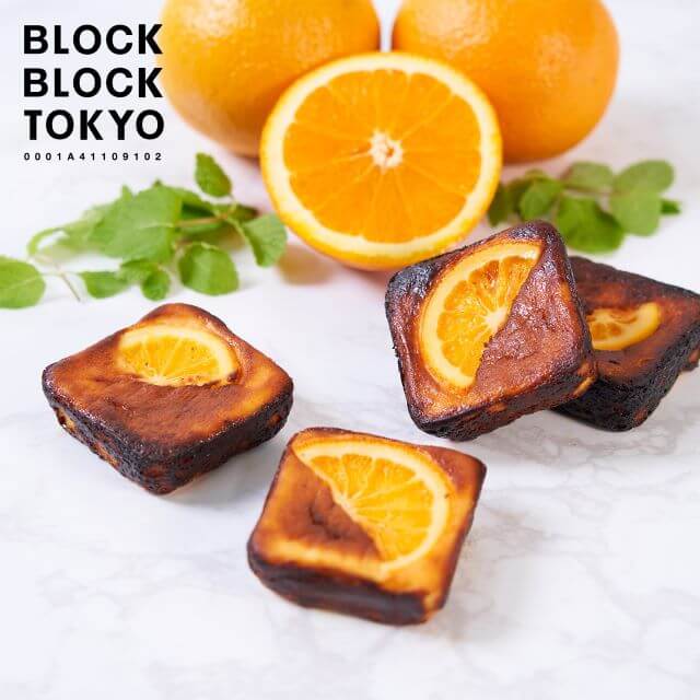 BLOCK BLOCK TOKYOのバスクチーズケーキ（オレンジ）【BLOCK